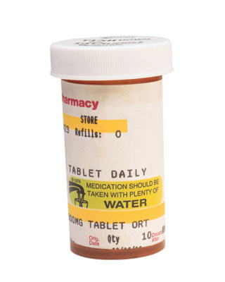 Photo of  a prescription medicine bottle